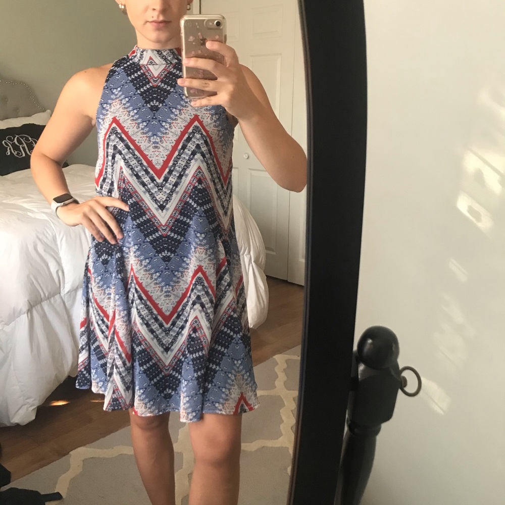 Speechless Red White Blue Bandana Print Mini Dress XS Western Country Concert